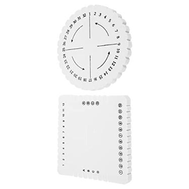 Imagem de VINGVO Kumihimo Disk, Kumihimo Supplies 2 peças quadradas redondas com usinagem e fabricação para artesanato (pequeno)