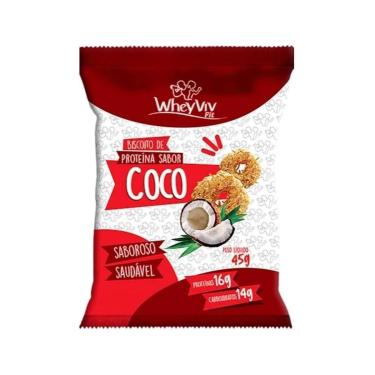 Imagem de B iscoito Coco 45g - Whey Viv Fit-Unissex
