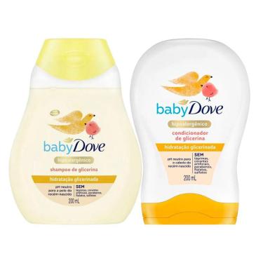 Imagem de Kit Shampoo e Condicionador Baby Dove Hidratação Glicerinada 200ml