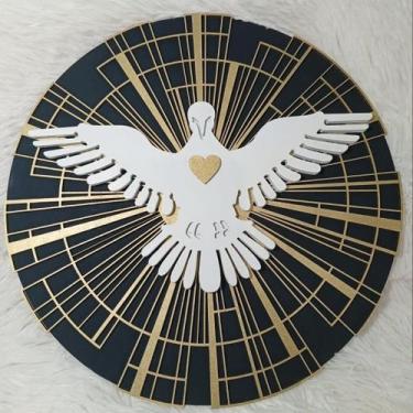 Imagem de Decoração Católica Religiosa Divino Espirito Santo Vazado Mdf Aplique 