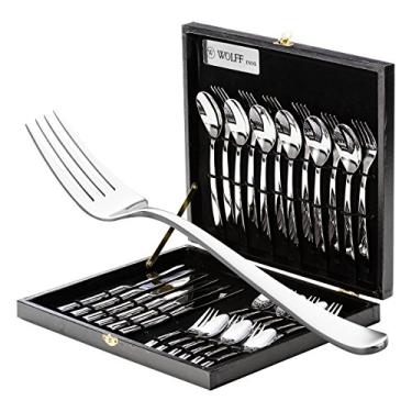 Imagem de FAQUEIRO 30 PCS DE AÇO INOX C/ESTOJO DE MADEIRA OXFORD