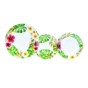 Imagem de BAIXELA 18 PRATOS DE PORCELANA SUPER WHITE AMAZON