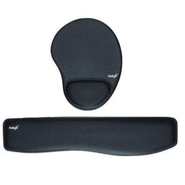 Imagem de Kit Reflex Ergonômico Mousepad, e Apoio De Pulso Para Teclado, Preto