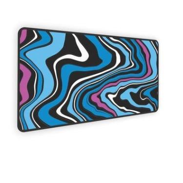Imagem de Mouse Pad Gamer Speed, Extra Grande, Desk Pad Profissional Premium, Com Borda Costurada 100x50, Abstrato Liquido
