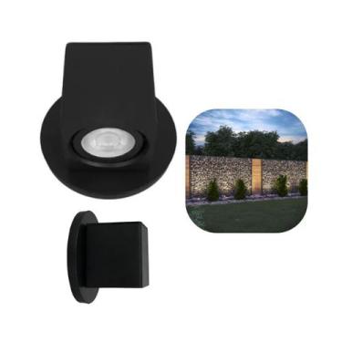 Imagem de Arandela Quadrada Dicroica Mr16 7x7 Canopla 12cm Para Muro Parede Corr