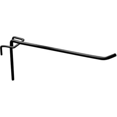 Imagem de Gancho Expositor para Grade, Metal Preto, 20cm Kit 25 Unidades