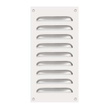 Imagem de PATIKIL Tampa de ventilação de aço inoxidável de 20 x 10 cm, capa de ventilação de grade de ar HVAC, malha embutida para casa, cozinha, lareira, banheiro, parede, teto, prata