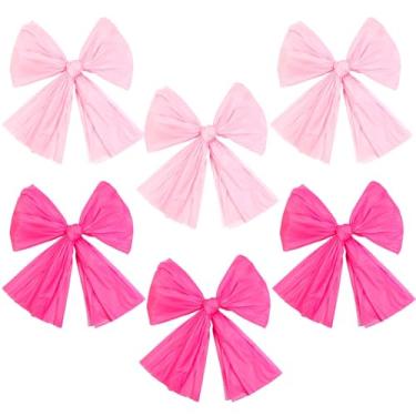 Imagem de Patelai 6 peças de toalha de mesa de parede com laço rosa DIY arco gigante decoração de parede decoração de festa de aniversário para decoração de casa pano de fundo chá de bebê chás de panela