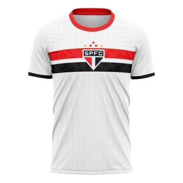 Imagem de Camiseta São Paulo Stencil Masculina - Branco - Braziline, G