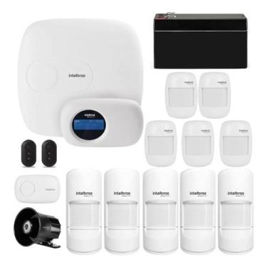 Imagem de Kit Alarme Monitorado Intelbras AMT 2018 E Central Ethernet, Teclado, 