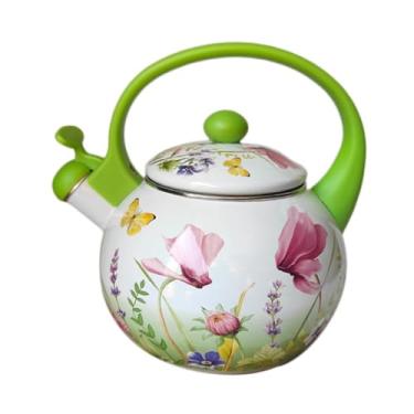 Imagem de WeiLaiKeQi Chaleira esmaltada, cafeteira, jarra multiuso para bebidas, chaleira com apito para cozinha, água fria, casa, café, escritório