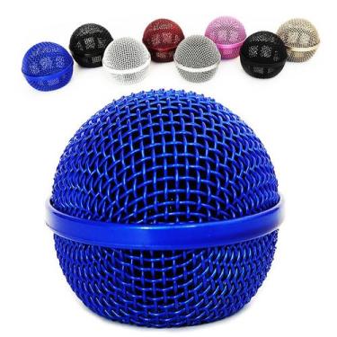 Imagem de Globo De Microfone Le Son Reposição Sm58 Ls50 Mc200 Ls58, Azul Metálic