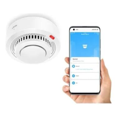 Imagem de Sensor Fumaça Alarme Sonoro Detector Wi-fi Celular