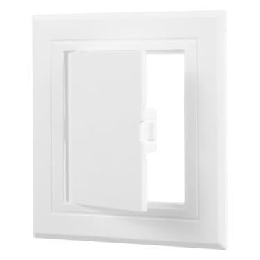 Imagem de jojofuny Painel de Acesso para Drywall, Painel de Acesso para Parede de Vaso Sanitário Em Pvc, Placa de Cobertura de Encanamento para Banheiro, 4,92 X 4,92 Polegadas, Branco