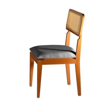 Imagem de Kit Cadeira Canadá Caixa com 2 Cadeiras Linho Cinza