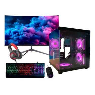 Imagem de Computador Gamer Ryzen 7 5700G 16gb DDR4 1Tb Nvme Monitor 23 Curvo Gab