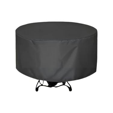 Imagem de Pastlla Conjunto de móveis para ambientes externos, resistente, 420D, impermeável, para todos os climas, protetor de mesa de pátio secional para sofá, cadeiras, mesa, deck, gramado e quintal 127 cm P