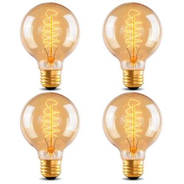 Imagem de Lâmpada New Lights G25 Globe Edison 60W Vintage, pacote com 4