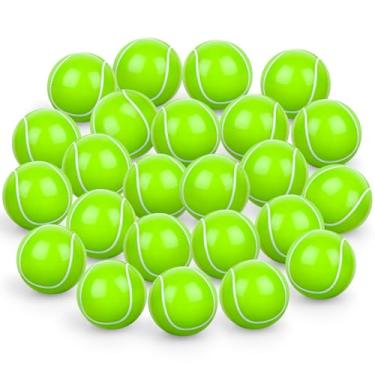 Imagem de 24 bolas de tênis para crianças, bolas esportivas de borracha de 32 mm a granel para lembrancinhas de festa, enchimentos de sacolas de brindes, sacos de presente de Páscoa, cestas, prêmios de sala de