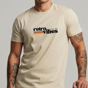 Imagem de Camiseta Masculina Retro Vibes Streetwear Confortável 100% Algodão - Y