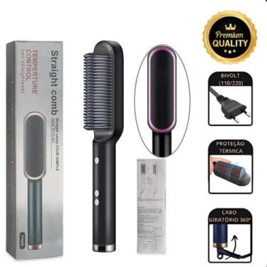 Imagem de Escova Secadora Profissional Para Modelar Cabelo Preto - LIPPIN