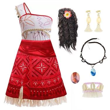 Imagem de RuuYiicoco Fantasia de princesa para meninas com acessórios, Vermelho, 11-12 Anos