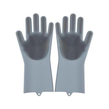 Imagem de Luva De Silicone Para Lavar Louça-cinza - MKB