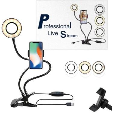Imagem de Ring Light Completo Suporte Celular Maguiagem Live Stream - MKB