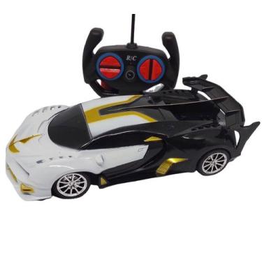 Imagem de Carrinho Carro Controle Remoto Controle Total Esportivo Acende Farol B