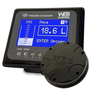 Imagem de Kit Medidor Display Monitor Ultrassom Marcador de Combustíveis e Água Para Embarcações ou Outros Tanques