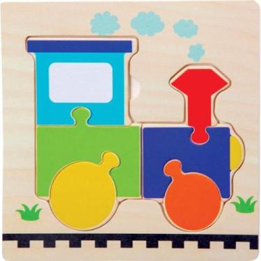 Imagem de QUEBRA-CABEÇA Madeira TREM 1 Base com 10 Peças - Toy MIX