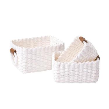Imagem de Cestos de armazenamento LA JOLIE MUSE, tecido e corda de papel recicla