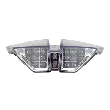 Imagem de TOPZONE Compatível com MV AUGUST BRUTALE 2012 Brutale 1090 R; 2010-2012 1090 RR; Lâmpada LED de luz traseira de freio + Idicadores integrados de seta (transparente)