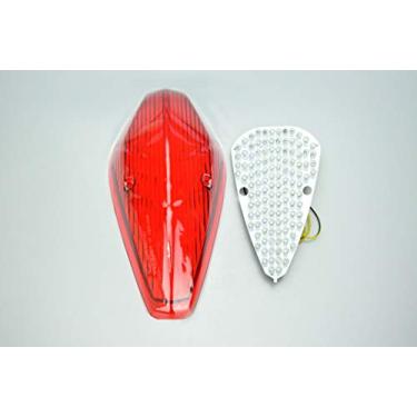 Imagem de TOPZONE PARTS Brake Tail Light Fit for Honda VTX1300S, VTX 1300R, VTX1300T; VTX1800R, VTX 1800S, VXT1800T... (vermelho, lanterna traseira de LED)