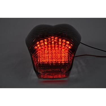 Imagem de Topzone Lightings Luzes traseiras de LED de motocicleta com lentes fumadas, luz traseira de freio com indicadores de luz de seta integrados para BMW K1200R K1200S