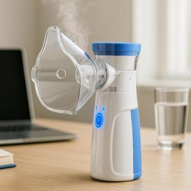 Imagem de Nebulizador Premium Portátil Ultrassônico Inalador Silencioso, Recarregável, Infantil E Adulto, Alívio Respiratório, Marca VARENZIA