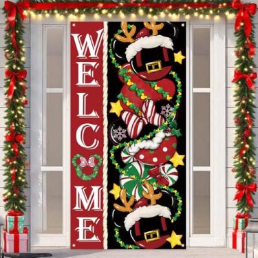 Imagem de Banner de Natal desenho animado mouse Navidad placa de fundo decoração de natal decoração de Natal Feliz Natal decorações para casa