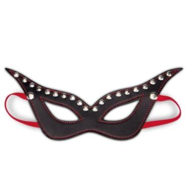 Imagem de Venda Masquerade Linha Bondage Fetish Acessório BDSM Venda Masquerade com Rebites SM011
