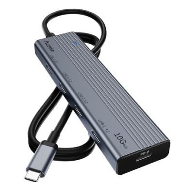 Imagem de Aceele Divisor de hub USB C de 10 Gbps com 4 portas USB-C 3.2, porta de carregamento PD de 100 W, adaptador multiportas USBC para hub USBC para MacBook Pro, iMac, iPad, iPhone 15 Pro e mais (não