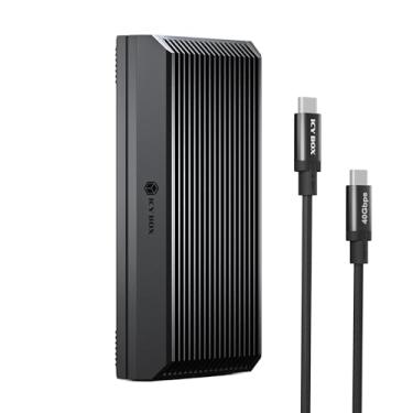 Imagem de Gabinete SSD M.2 NVMe de 40 Gbps, gabinete ICY BOX M.2 compatível com chave SSD M/B+M, tamanho 2280/2260/2242/2230, compatível com Thunderbolt 4/3/USB4/3.2/3.1, gabinete Thunderbolt 4 de alumínio sem