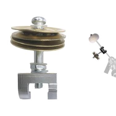 Imagem de TUOREN Efeitos batedores de bumbo com efeito de percussão de sino dourado para pedal de batedor, peças de substituição para instrumento de percussão