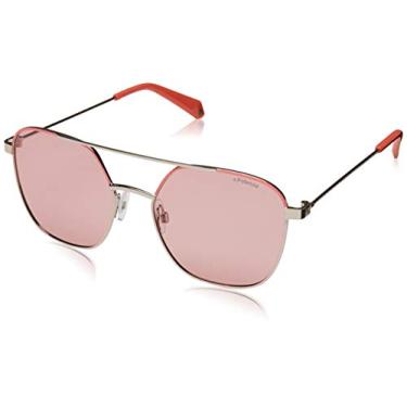 Imagem de Óculos de Grau Polaroid PLD 6058/S Prata e Rosa