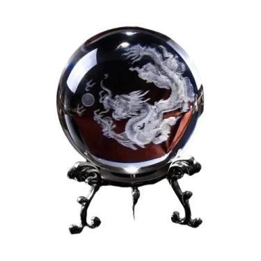 Imagem de Bola De Cristal 3D De 60mm Com Figura De Animal Gravada a Laser, Ornam