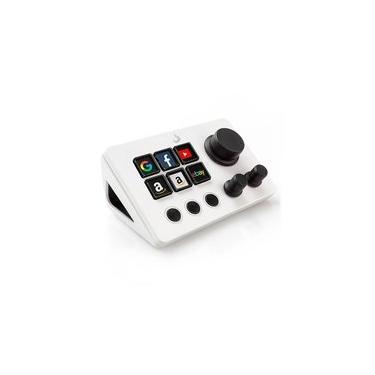 Imagem de Mesa Controladora Rise Mode Streaming Vision 01 Sound, 6 Teclas LCD, 3 Botões Rotativos e 3 Funcionais, USB, Branco - RM-MCS-01-W