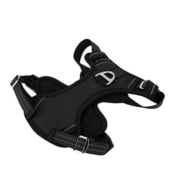 Imagem de Pet Sports Chest Harness Colete de cão respirável fácil de usar e à prova de explosão com alça para o cão (M preto)