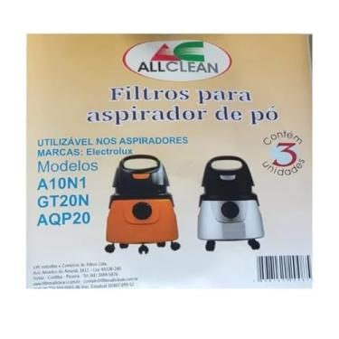 Imagem de SACO FITRO DESCARTÁVEL PARA ASPIRADOR DE PÓ A10N1 GT20N AQP20 ELETROLUX Contém 3 unidades