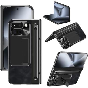 Imagem de NINKI Capa dobrável para Google Pixel 10 Pro com suporte de caneta e Stylus e suporte invisível, capa protetora de tela com dobradiça embutida para celular Google Pixel Fold 10 Pro com compartimento
