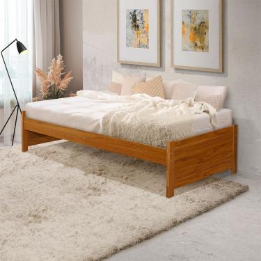 Imagem de Cama Solteiro Turca Gabrieli Estrutura em Madeira Maciça Imbuia