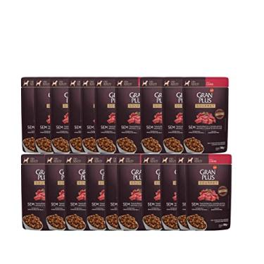 Imagem de Kit 20 Ração Úmida Gran Plus Sachê Cães Carne - 100g