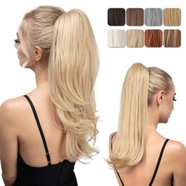 Imagem de Extensão de rabo de cavalo youngways Light Blonde 45 cm para mulheres